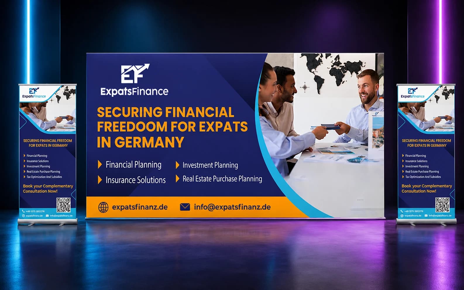 ExpatsFinance Exhibition Banner Design